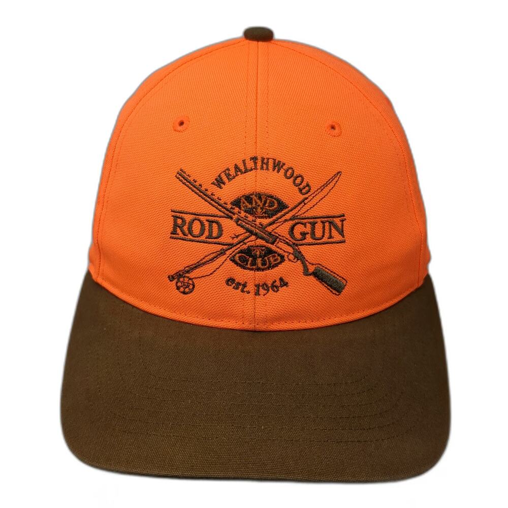 Richardson Baseball Cap Orange Brown OSFM Wealthwood Rod Gun Club Fishing Hat